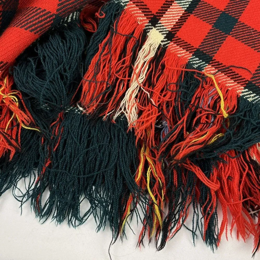 A. Laird & Sons Scottish Wool Plaid Blanket Dundee & Perth Vintage 40s 50s